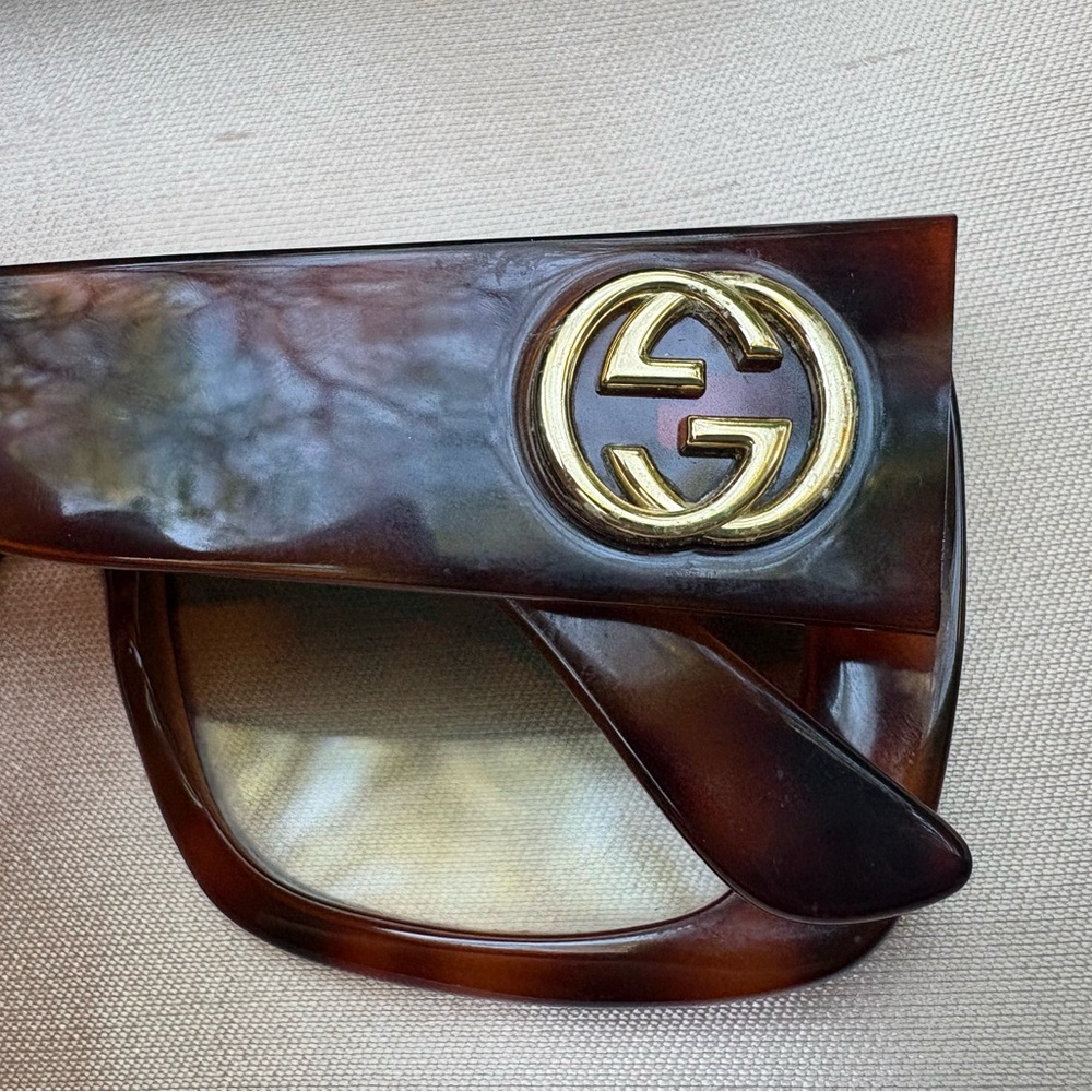 GG 🔥 Gucci Tortoise Shell Square Sunglasses - Perfect condition. Made in Italy. - Picture 4 of 7